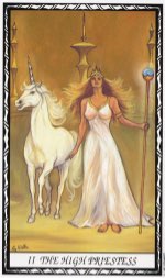 Tarotkaart 'De Hogepriesteres'