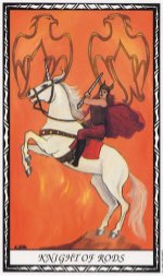 Tarotkaart 'Ridder van Staven'
