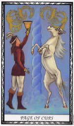 Tarotkaart 'Schildknaap van Kelken'