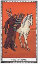 Tarotkaart 'Tien van Staven'