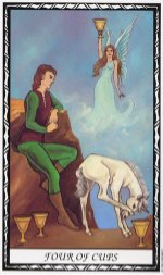 Tarotkaart 'Vier van Kelken'