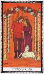 Tarotkaart 'Vier van Staven'