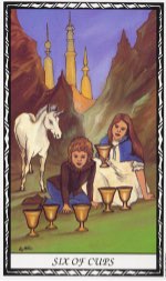 Tarotkaart 'Zes van Kelken'