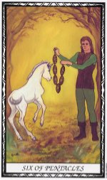 Tarotkaart 'Zes van Pentagrammen'