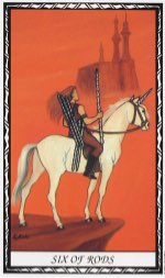 Tarotkaart 'Zes van Staven'