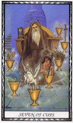 Tarotkaart 'Zeven van Kelken'