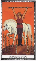 Tarotkaart 'Zeven van Staven'
