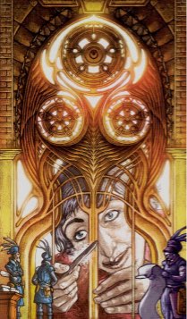 Tarotkaart 'Drie van Pentagrammen'