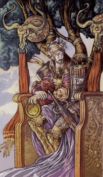 Tarotkaart 'Koning van Pentagrammen'