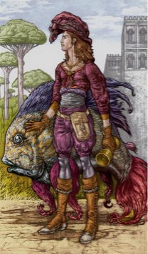 Tarotkaart 'Schildknaap van Kelken'