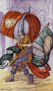 Tarotkaart 'Twee van Pentagrammen'