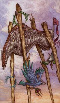 Tarotkaart 'Vier van Staven'