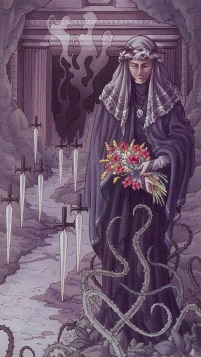 Tarotkaart 'Acht van Zwaarden'