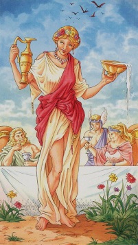 Tarotkaart 'Schildknaap van Kelken'