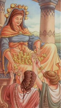 Tarotkaart 'Zes van Pentagrammen'