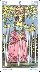Tarotkaart 'Acht van Zwaarden'