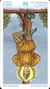 Tarotkaart 'De Gehangene'