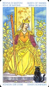 Tarotkaart 'Koningin van Staven'