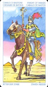 Tarotkaart 'Ridder van Staven'