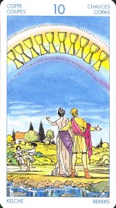 Tarotkaart 'Tien van Kelken'