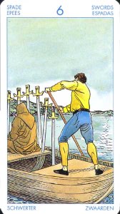 Tarotkaart 'Zes van Zwaarden'