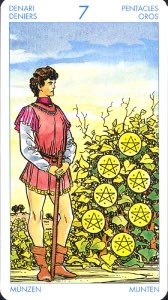 Tarotkaart 'Zeven van Pentagrammen'