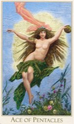 Tarotkaart 'Aas van Pentagrammen'