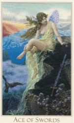 Tarotkaart 'Aas van Zwaarden'