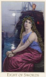 Tarotkaart 'Acht van Zwaarden'