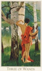 Tarotkaart 'Drie van Staven'