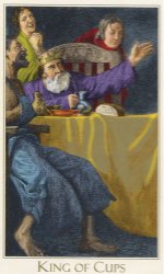 Tarotkaart 'Koning van Kelken'