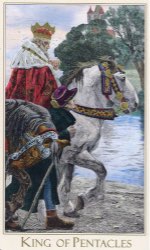 Tarotkaart 'Koning van Pentagrammen'