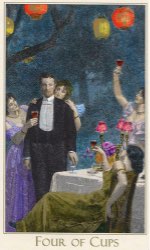 Tarotkaart 'Vier van Kelken'