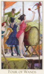 Tarotkaart 'Vier van Staven'