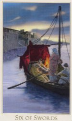 Tarotkaart 'Zes van Zwaarden'