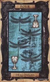 Tarotkaart 'Vier van Kelken'