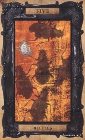 Tarotkaart 'Vijf van Pentagrammen'