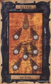 Tarotkaart 'Zeven van Pentagrammen'