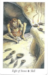 Tarotkaart 'Acht van Pentagrammen'