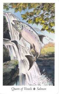 Tarotkaart 'Koningin van Kelken'