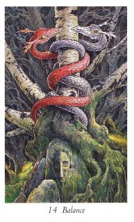 Tarotkaart 'Matigheid'