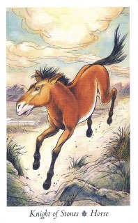 Tarotkaart 'Ridder van Pentagrammen'