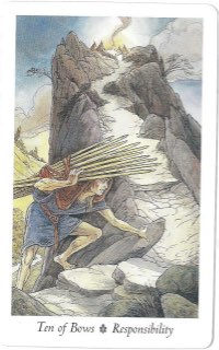 Tarotkaart 'Tien van Staven'