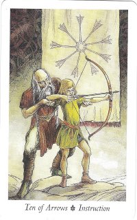 Tarotkaart 'Tien van Zwaarden'
