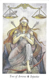 Tarotkaart 'Twee van Zwaarden'