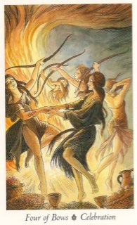 Tarotkaart 'Vier van Staven'