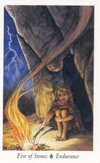 Tarotkaart 'Vijf van Pentagrammen'