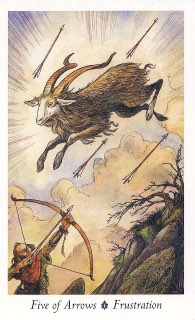 Tarotkaart 'Vijf van Zwaarden'