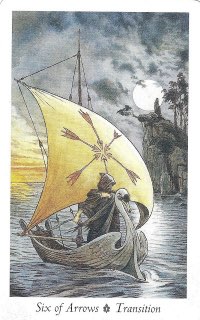 Tarotkaart 'Zes van Zwaarden'