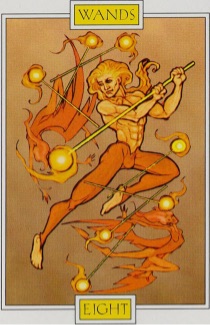 Tarotkaart 'Acht van Staven'